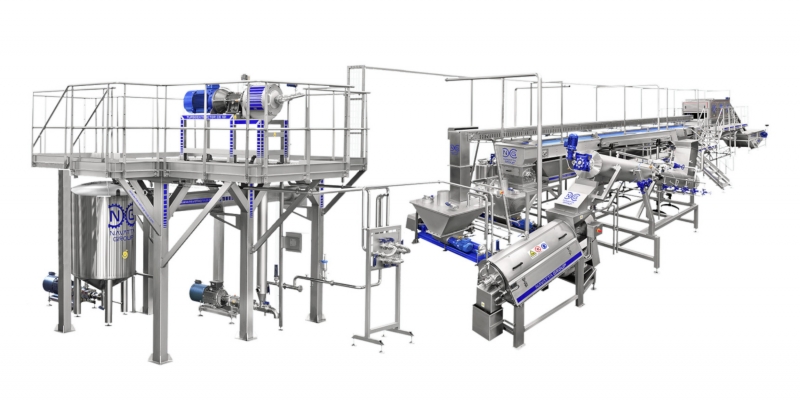 Tropical and Mediterranean fruit processing line: from receiving to puree extraction
