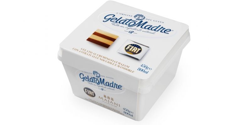GelatoMadre CREMINO FIAT MAJANI, 4-layer Gelato with hazelnut and almond paste