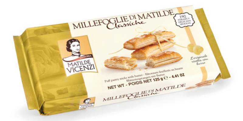Millefoglie di Matilde: Puff Pastry stick with Butter  and Icing coated